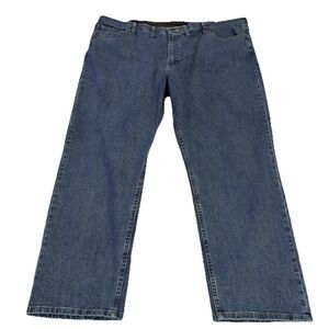 Wrangler 48x30 Men's Regular Straight Blue Jeans Authentics Stretch 10ZM3CSSL